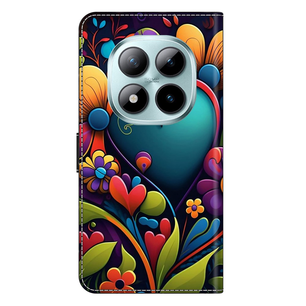 For Xiaomi Poco M8 Pro 5G / Redmi Note 15 Pro+ 5G (Global) Case PU Leather Wallet Phone Cover with Stand - Paint Flower