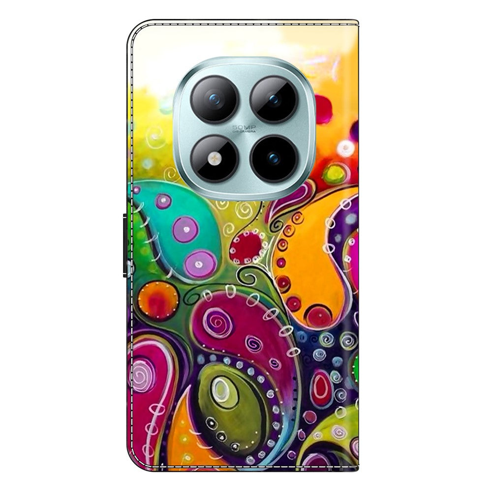 For Xiaomi Poco M8 Pro 5G / Redmi Note 15 Pro+ 5G (Global) Case PU Leather Wallet Phone Cover with Stand - Colorful Flower
