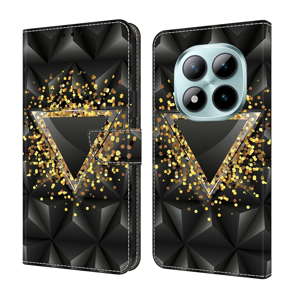 For Xiaomi Poco M8 Pro 5G / Redmi Note 15 Pro+ 5G (Global) Case PU Leather Wallet Phone Cover with Stand - Rhombus