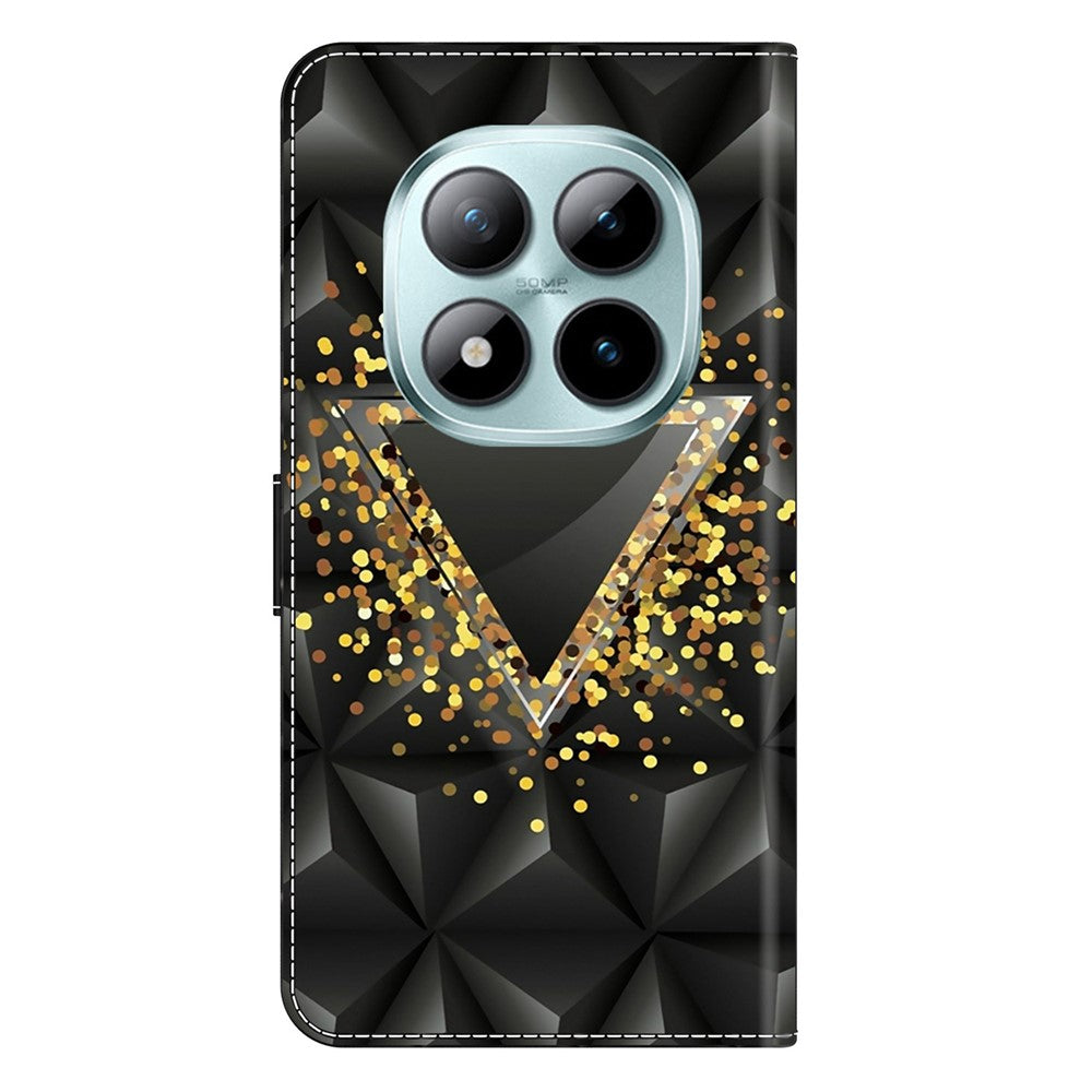 For Xiaomi Poco M8 Pro 5G / Redmi Note 15 Pro+ 5G (Global) Case PU Leather Wallet Phone Cover with Stand - Rhombus