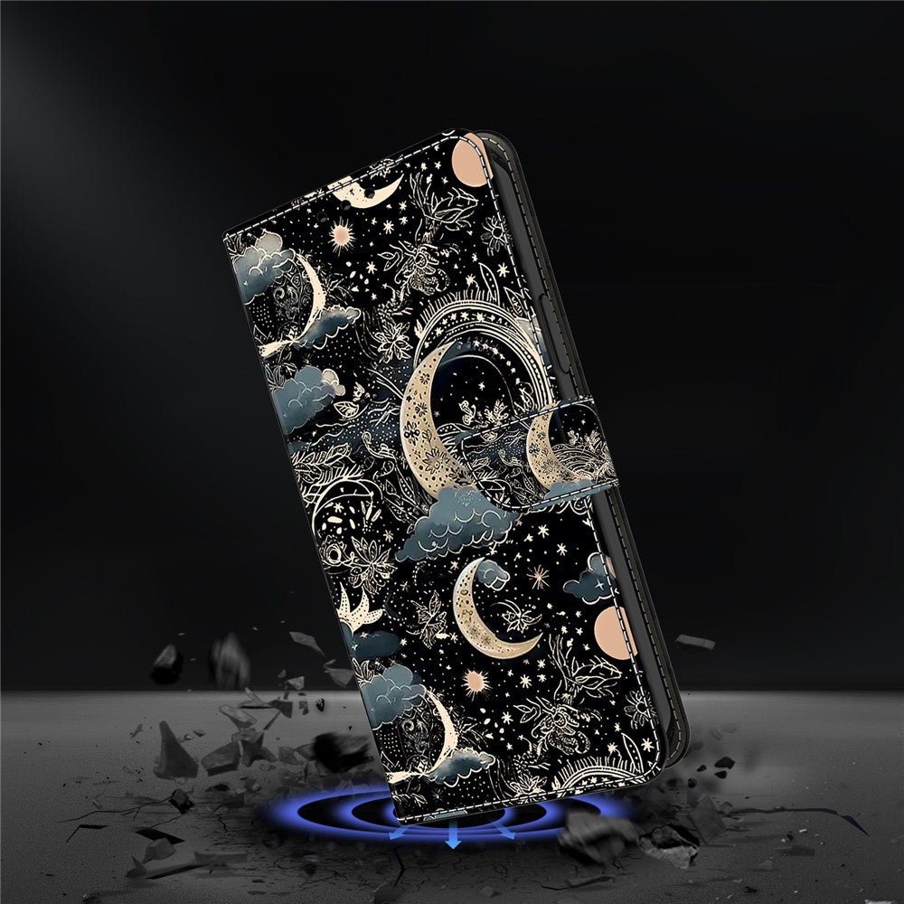 For Xiaomi Poco M8 Pro 5G / Redmi Note 15 Pro+ 5G (Global) Case PU Leather Wallet Phone Cover with Stand - Moon