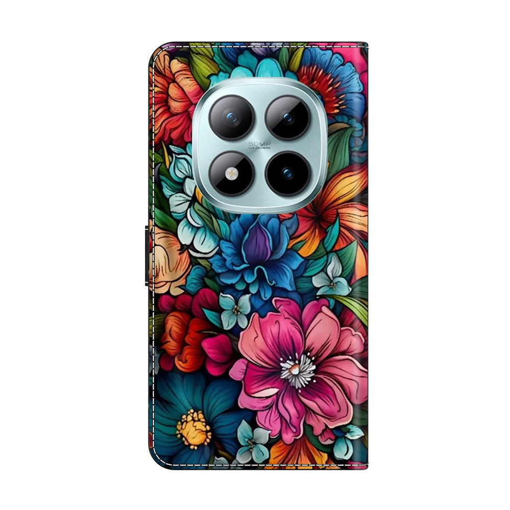 For Xiaomi Redmi Note 15 Pro 5G (Global) Case with Card Slot Pattern Printed TPU + PU Leather Flip Phone Cover - Staphyllum
