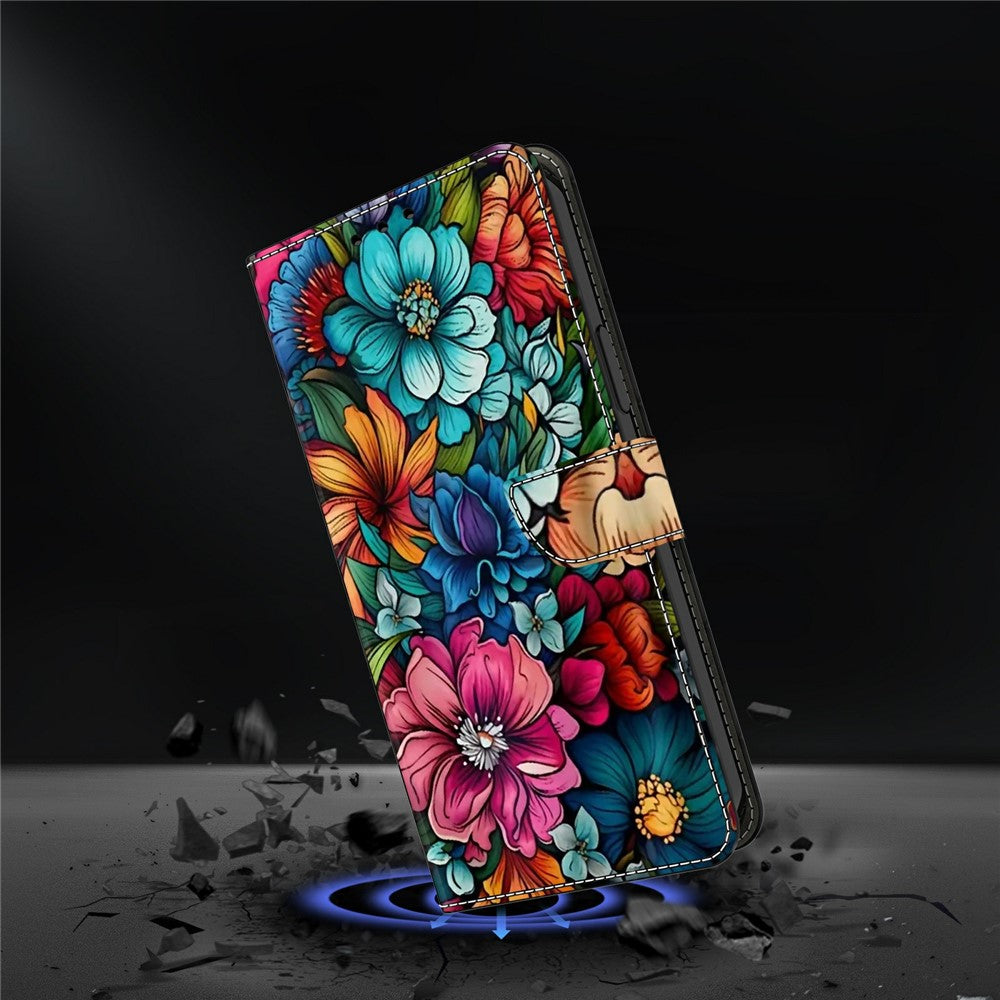For Xiaomi Poco M8 Pro 5G / Redmi Note 15 Pro+ 5G (Global) Case with Card Slot Pattern Printed TPU + PU Leather Flip Phone Cover - Staphyllum
