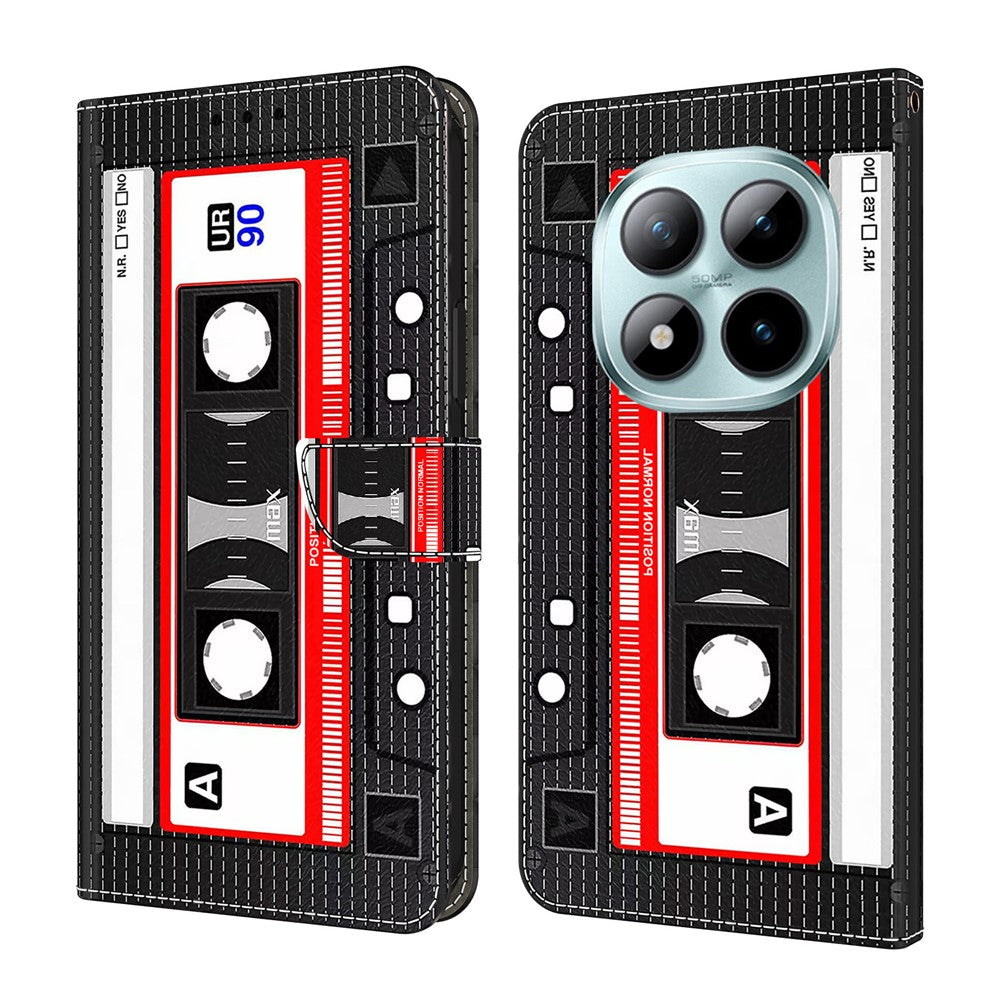 For Xiaomi Redmi Note 15 Pro 5G (Global) Wallet Case Pattern Printing Stand Leather Flip Phone Cover - Tape