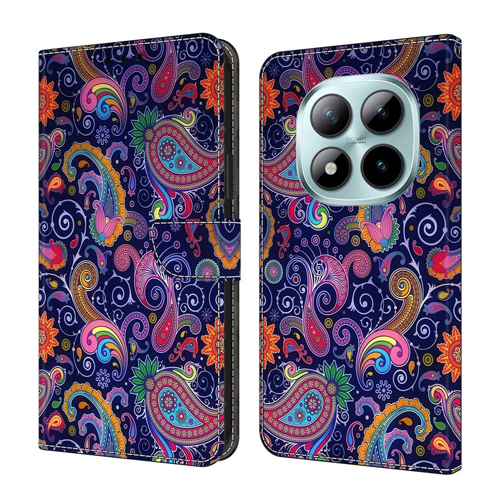 For Xiaomi Redmi Note 15 Pro 5G (Global) Wallet Case Pattern Printing Stand Leather Flip Phone Cover - Ethnic Vine
