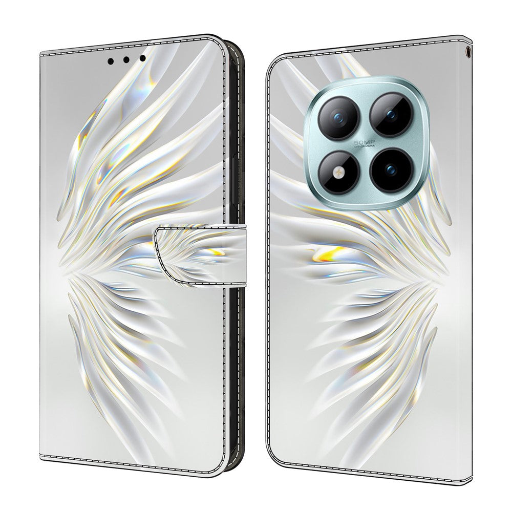 For Xiaomi Redmi Note 15 Pro 5G (Global) Wallet Case Pattern Printing Stand Leather Flip Phone Cover - Crystal Wings