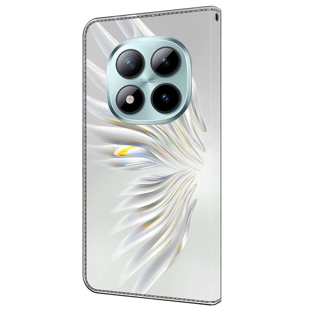 For Xiaomi Redmi Note 15 Pro 5G (Global) Wallet Case Pattern Printing Stand Leather Flip Phone Cover - Crystal Wings