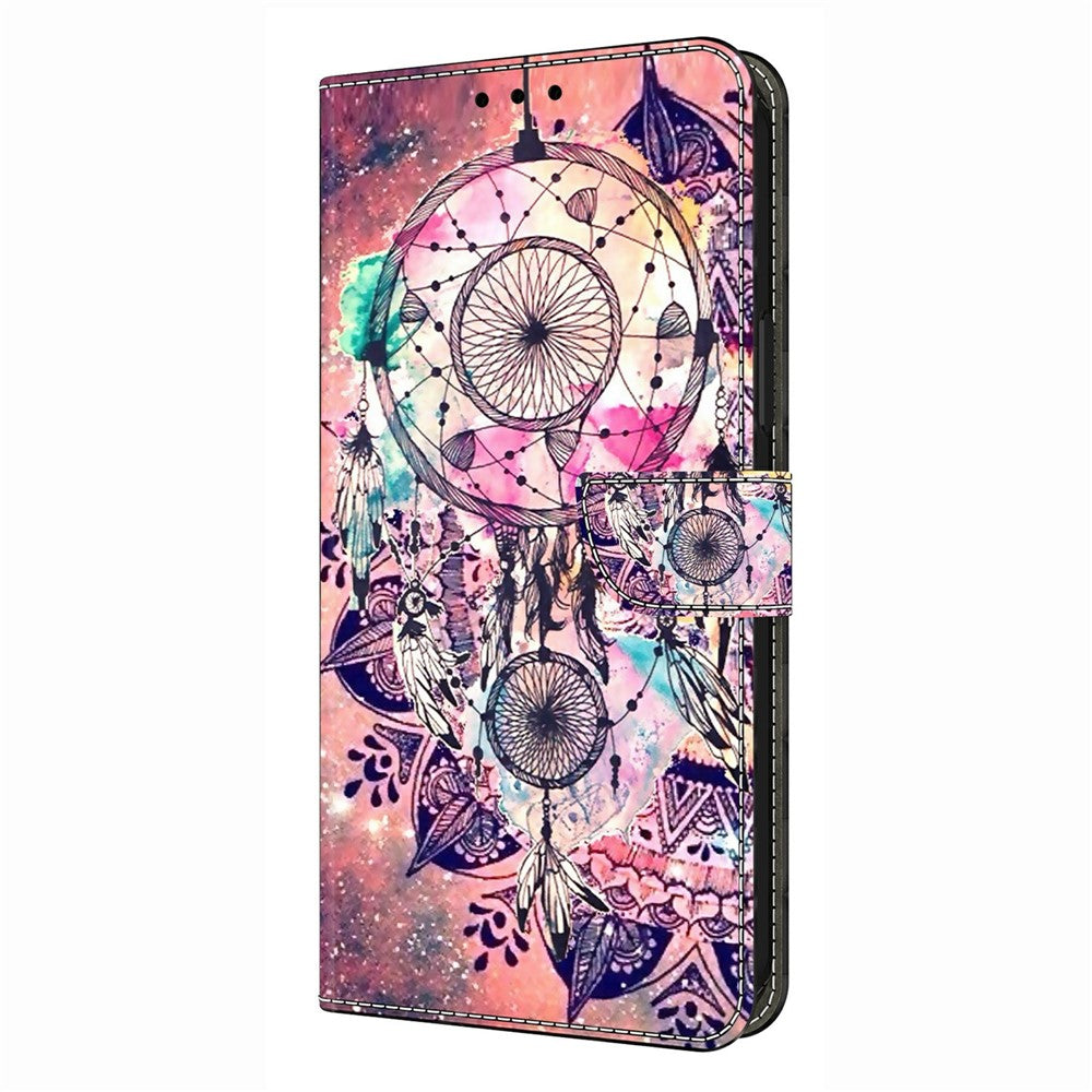 For Xiaomi Poco M8 Pro 5G / Redmi Note 15 Pro+ 5G (Global) Wallet Case Pattern Printing Stand Leather Flip Phone Cover - Wind Chime