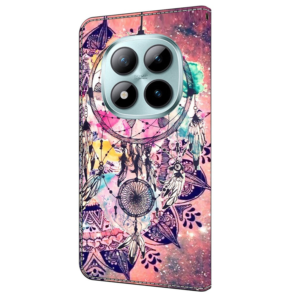 For Xiaomi Poco M8 Pro 5G / Redmi Note 15 Pro+ 5G (Global) Wallet Case Pattern Printing Stand Leather Flip Phone Cover - Wind Chime