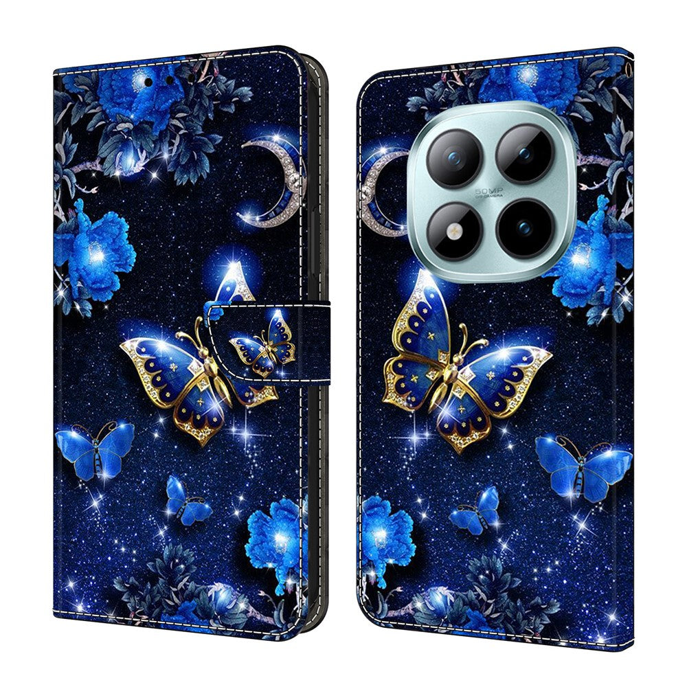 For Xiaomi Redmi Note 15 Pro 5G (Global) Leather Case Pattern Printing Wallet Stand Flip Phone Cover - Brilliant Butterfly