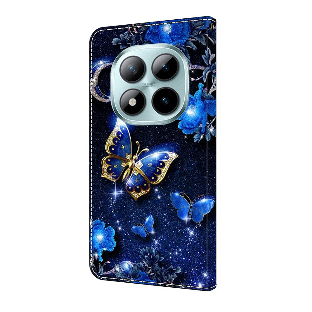 For Xiaomi Redmi Note 15 Pro 5G (Global) Leather Case Pattern Printing Wallet Stand Flip Phone Cover - Brilliant Butterfly