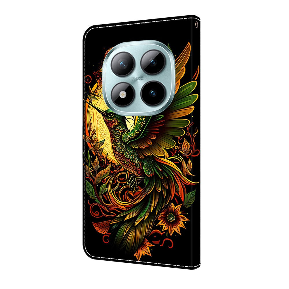 For Xiaomi Redmi Note 15 Pro 5G (Global) Leather Case Pattern Printing Wallet Stand Flip Phone Cover - Lark