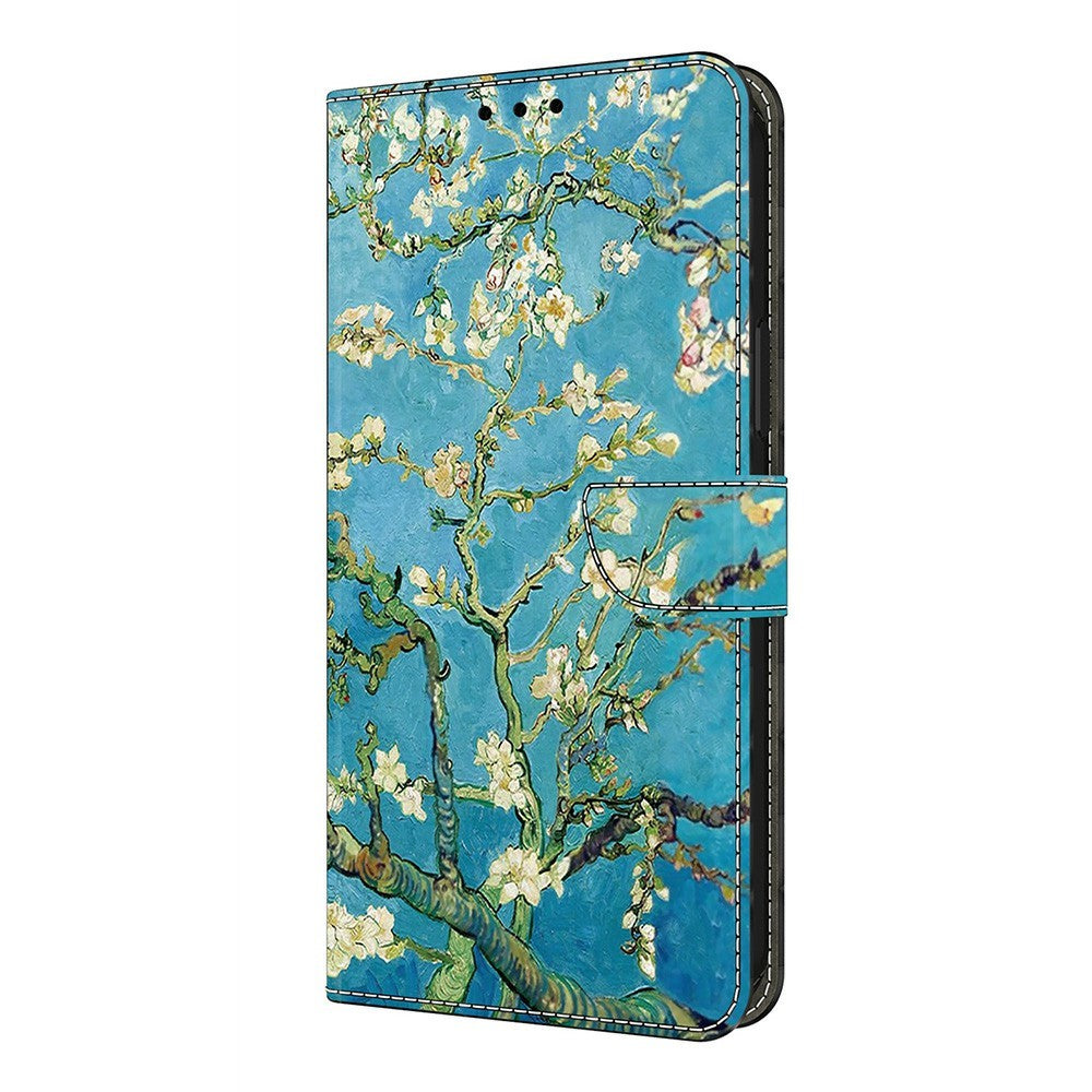 For Xiaomi Redmi Note 15 Pro 5G (Global) Leather Case Pattern Printing Wallet Stand Flip Phone Cover - Apricot Blossom
