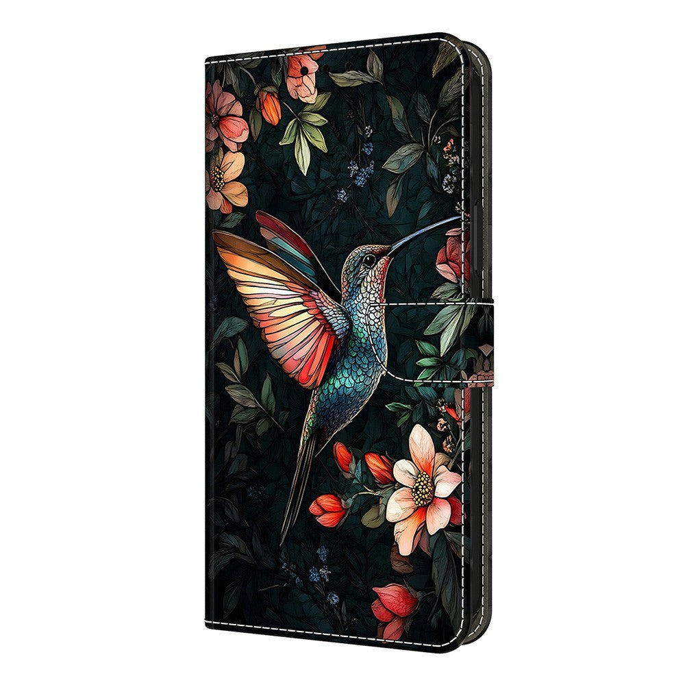 For Xiaomi Poco M8 Pro 5G / Redmi Note 15 Pro+ 5G (Global) Leather Case Pattern Printing Wallet Stand Flip Phone Cover - Green Magpie