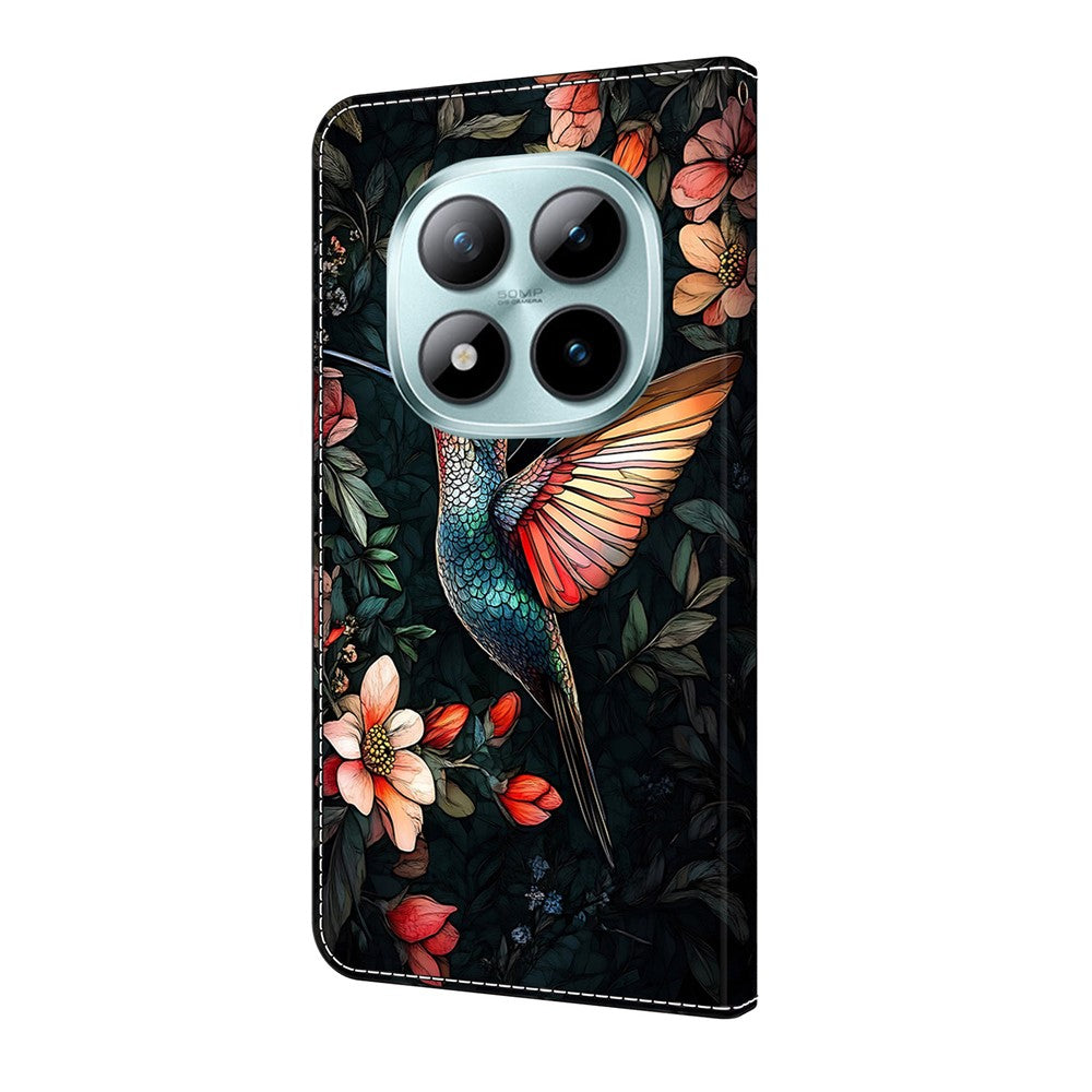 For Xiaomi Poco M8 Pro 5G / Redmi Note 15 Pro+ 5G (Global) Leather Case Pattern Printing Wallet Stand Flip Phone Cover - Green Magpie