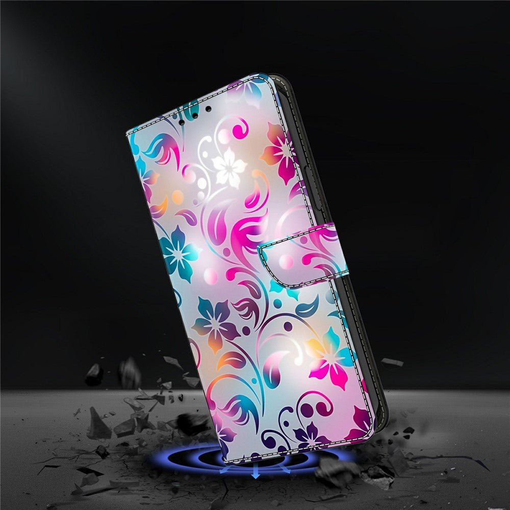 For Xiaomi Redmi Note 15 Pro 5G (Global) Case Wallet Stand Pattern Printing PU Leather Flip Phone Cover - Craft Flowers