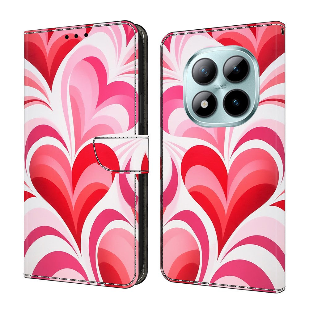 For Xiaomi Redmi Note 15 Pro 5G (Global) Case Wallet Stand Pattern Printing PU Leather Flip Phone Cover - Love