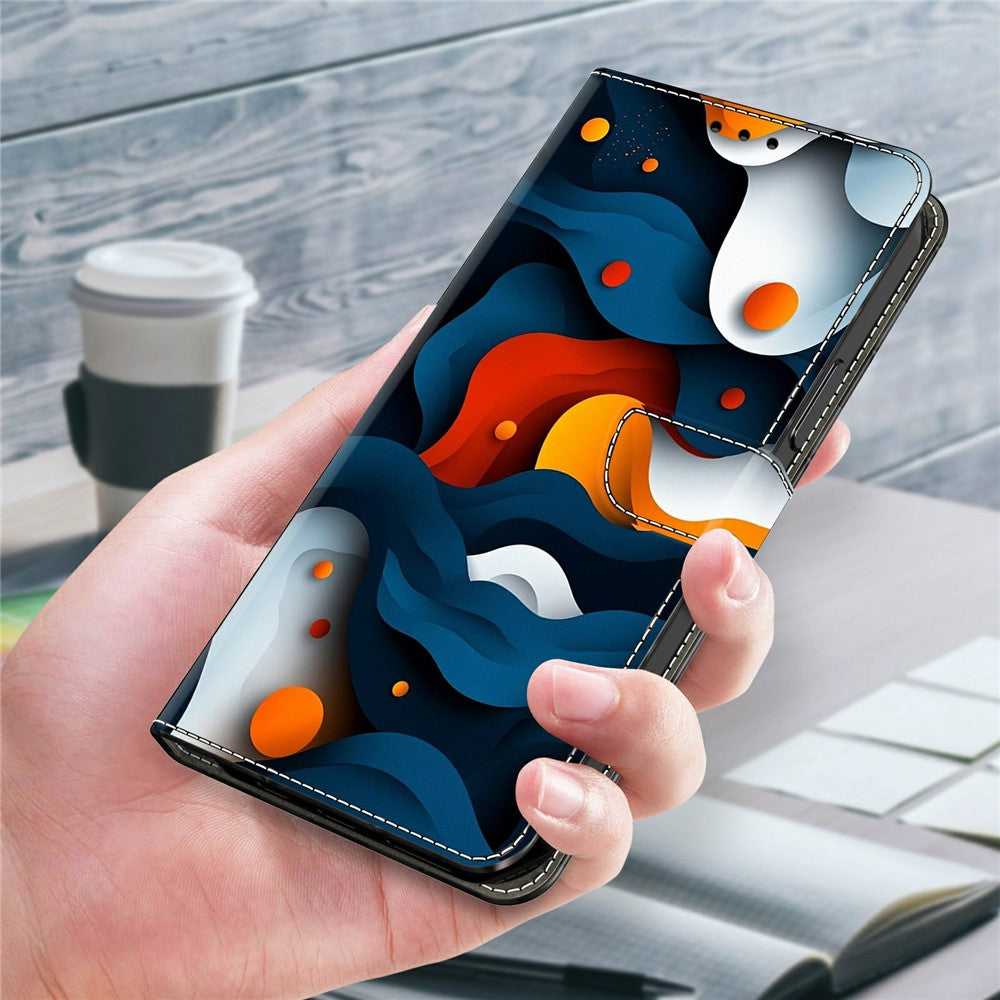 For Xiaomi Redmi Note 15 Pro 5G (Global) Case Wallet Stand Pattern Printing PU Leather Flip Phone Cover - Gradient