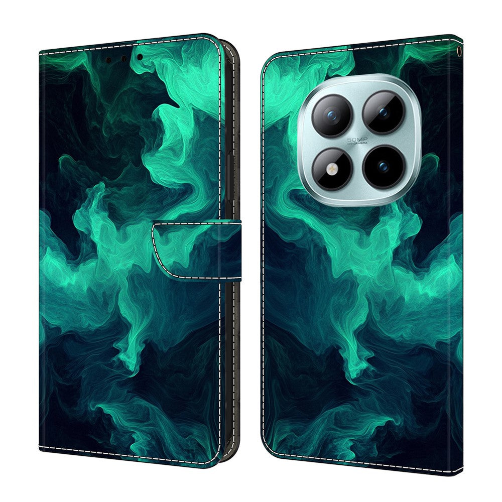 For Xiaomi Redmi Note 15 Pro 5G (Global) Case Wallet Stand Pattern Printing PU Leather Flip Phone Cover - Smoke