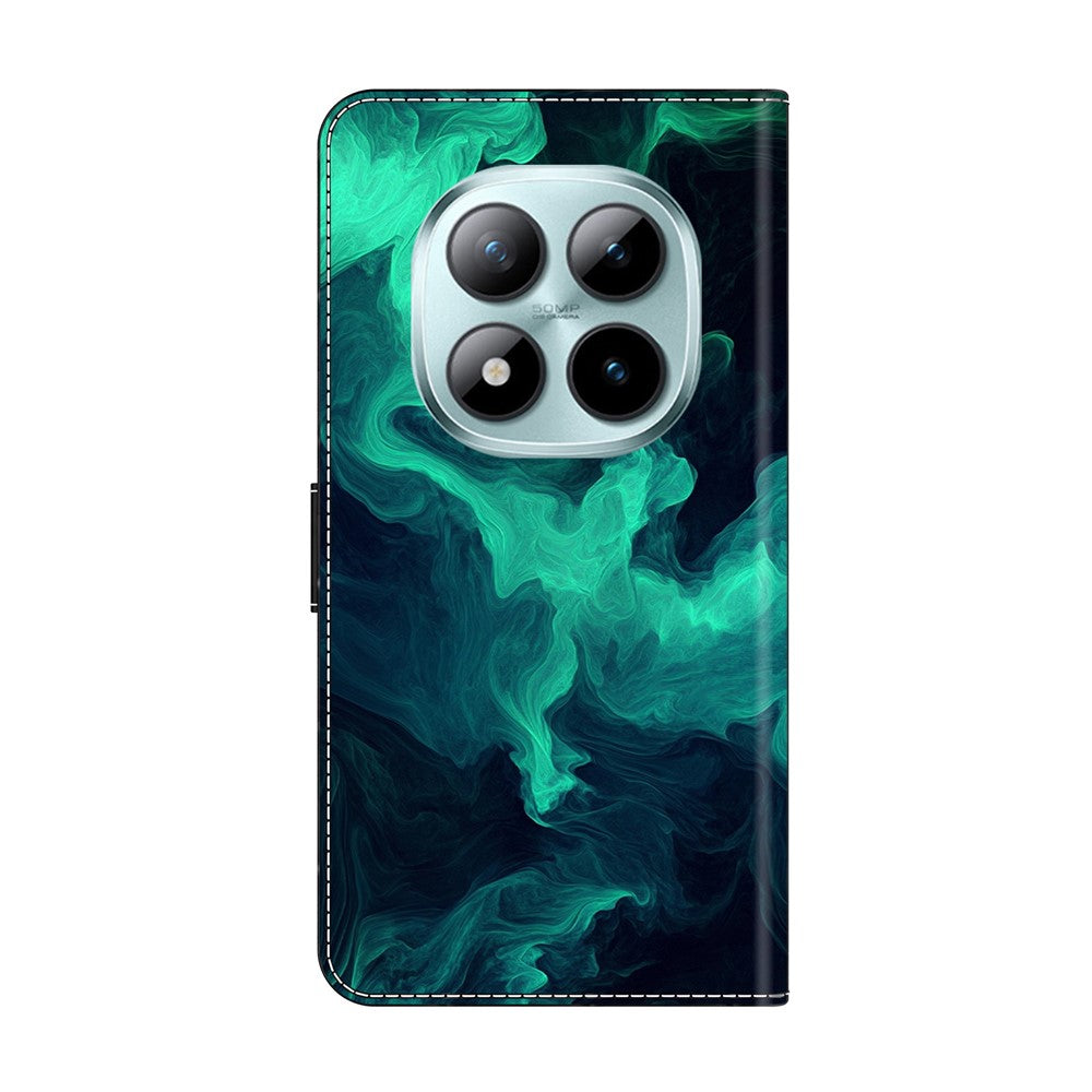 For Xiaomi Redmi Note 15 Pro 5G (Global) Case Wallet Stand Pattern Printing PU Leather Flip Phone Cover - Smoke