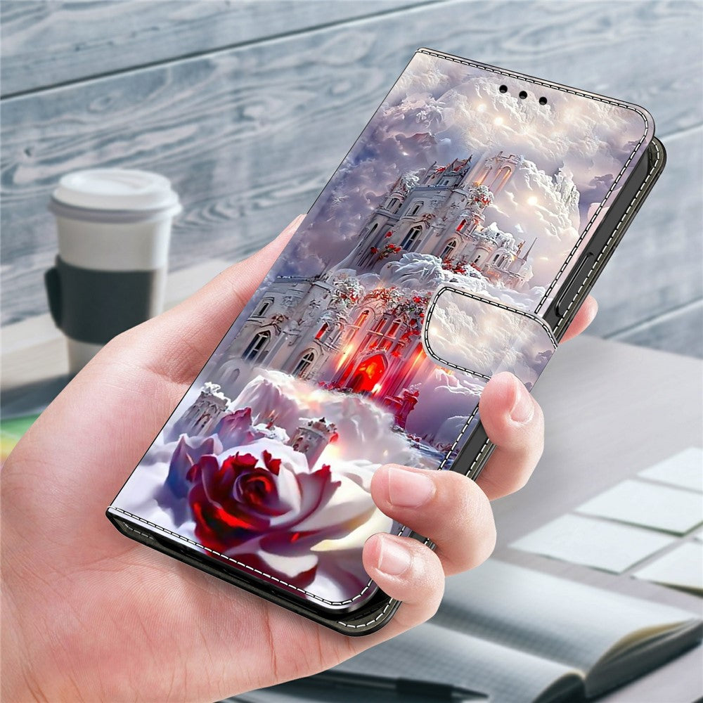 For Xiaomi Poco M8 Pro 5G / Redmi Note 15 Pro+ 5G (Global) Case Wallet Stand Pattern Printing PU Leather Flip Phone Cover - Castle