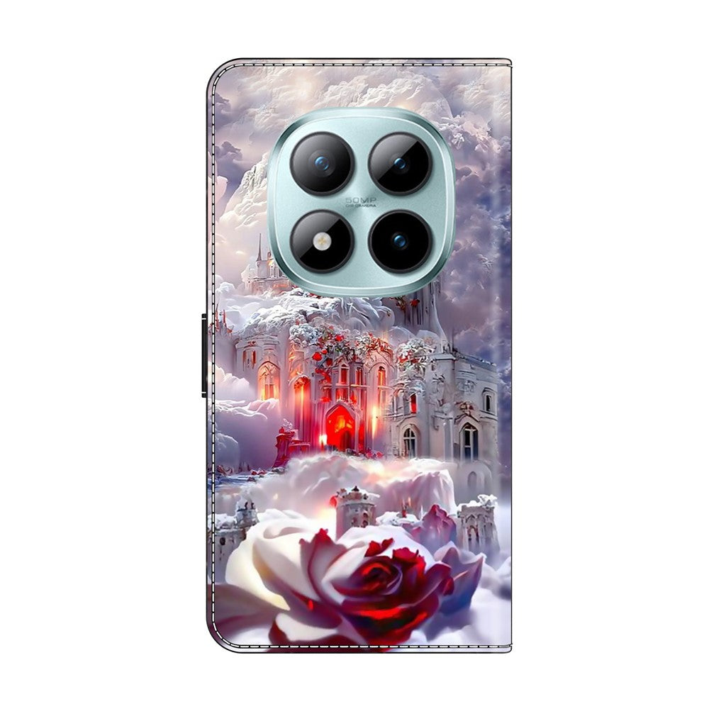 For Xiaomi Poco M8 Pro 5G / Redmi Note 15 Pro+ 5G (Global) Case Wallet Stand Pattern Printing PU Leather Flip Phone Cover - Castle
