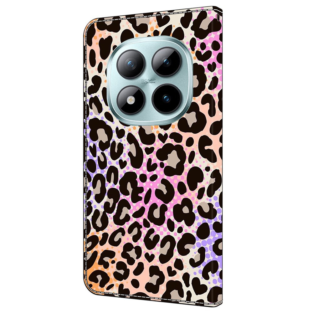For Xiaomi Redmi Note 15 Pro 5G (Global) Wallet Case Pattern Printing PU Leather Flip Stand Phone Cover - Spotted Leopard Print