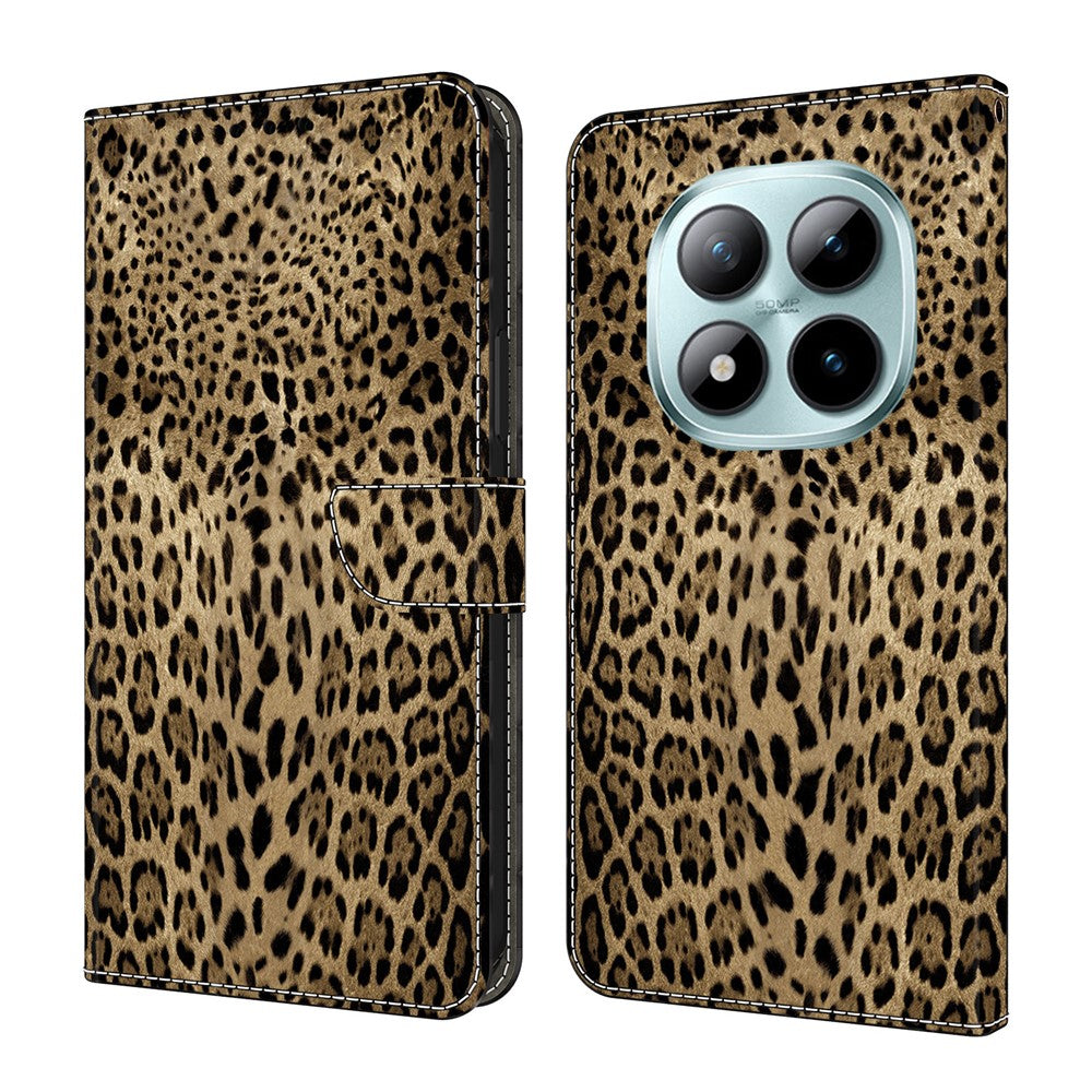 For Xiaomi Redmi Note 15 Pro 5G (Global) Wallet Case Pattern Printing PU Leather Flip Stand Phone Cover - Leopard Print