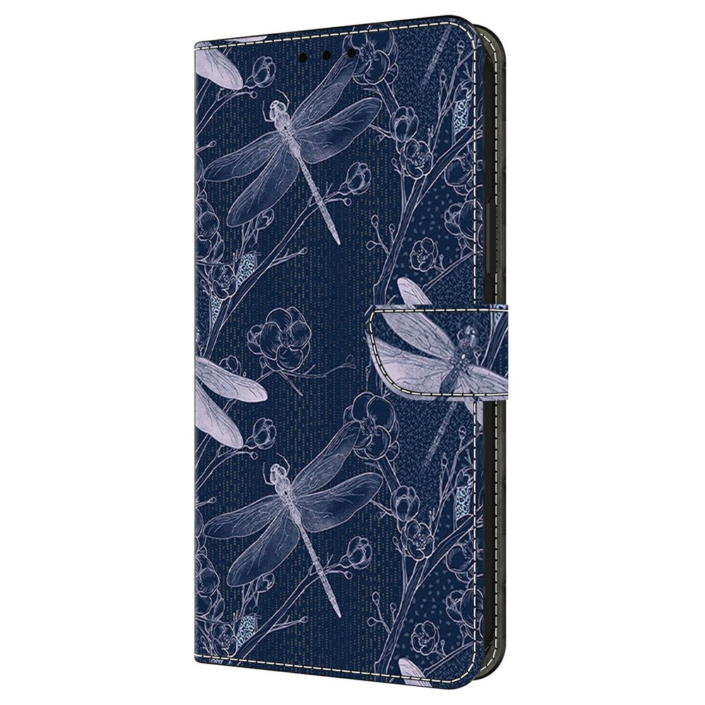 For Xiaomi Redmi Note 15 Pro 5G (Global) Wallet Case Pattern Printing PU Leather Flip Stand Phone Cover - Dragonfly