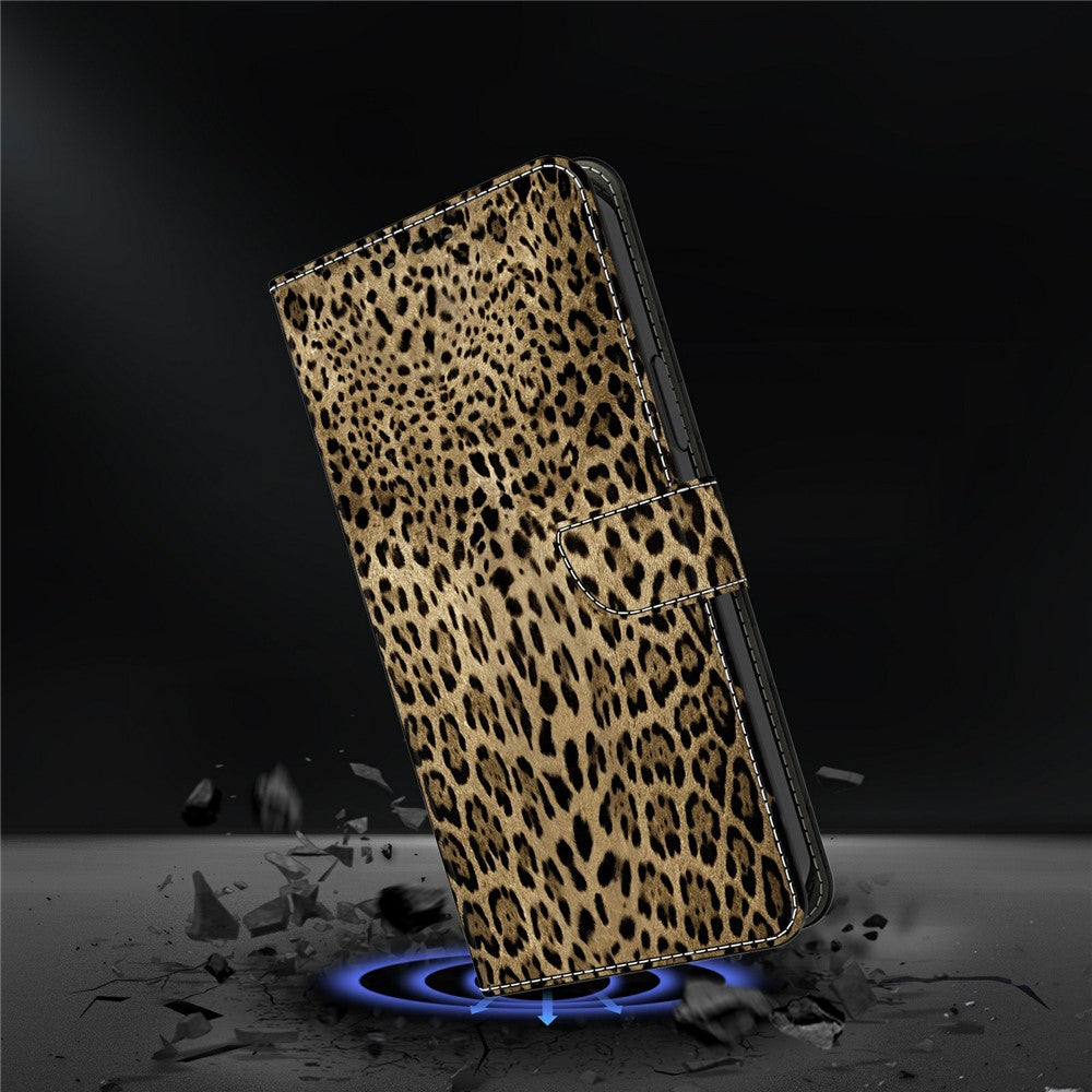 For Xiaomi Poco M8 Pro 5G / Redmi Note 15 Pro+ 5G (Global) Wallet Case Pattern Printing PU Leather Flip Stand Phone Cover - Leopard Print