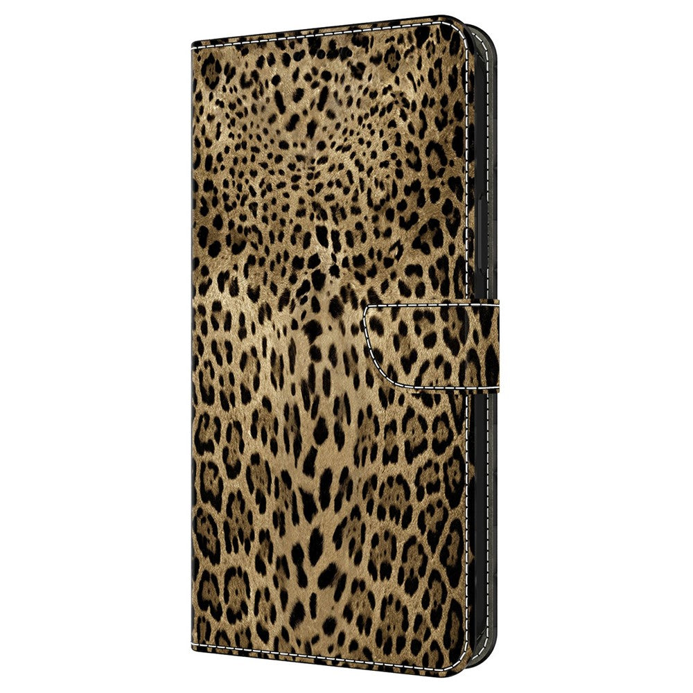 For Xiaomi Poco M8 Pro 5G / Redmi Note 15 Pro+ 5G (Global) Wallet Case Pattern Printing PU Leather Flip Stand Phone Cover - Leopard Print