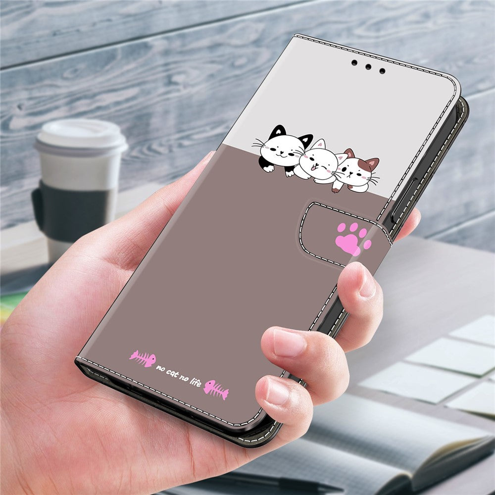 For Xiaomi Redmi Note 15 Pro 5G (Global) Case Foldable Stand Wallet Pattern Printing PU Leather Flip Phone Cover - Cats