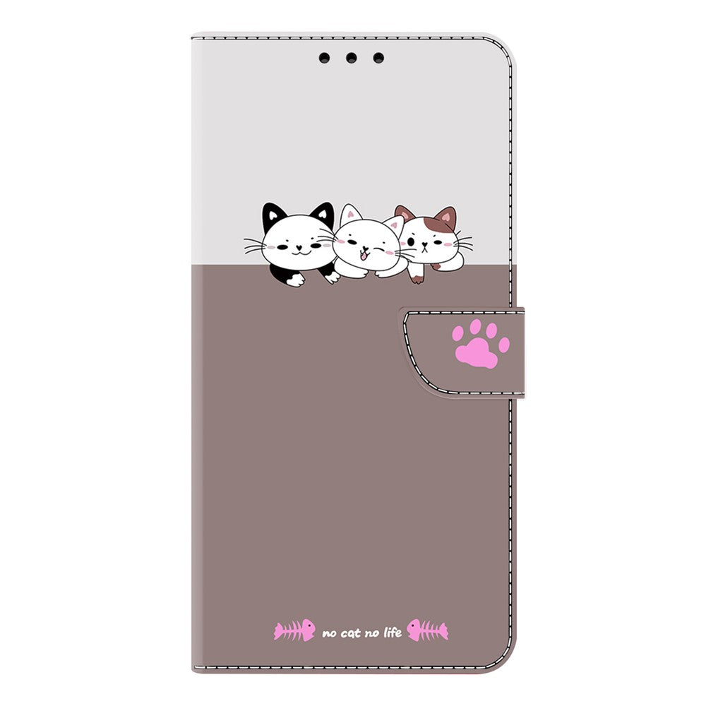 For Xiaomi Redmi Note 15 Pro 5G (Global) Case Foldable Stand Wallet Pattern Printing PU Leather Flip Phone Cover - Cats