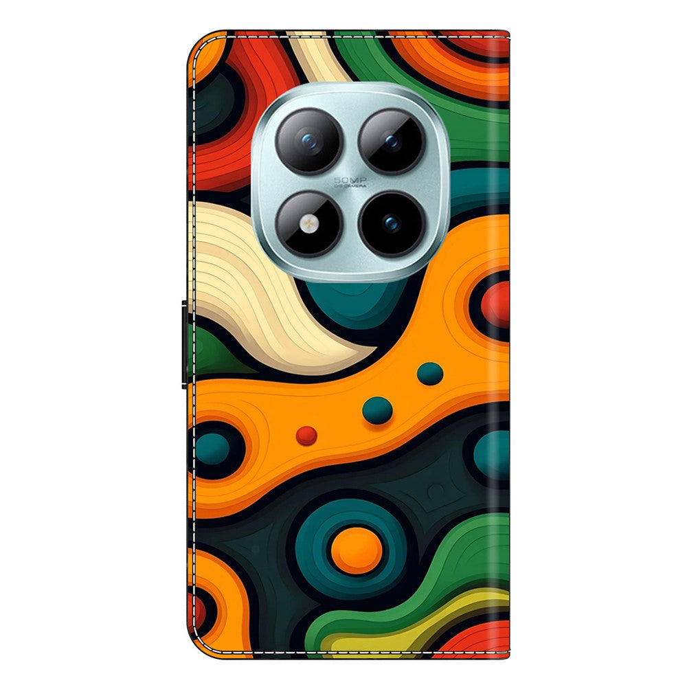 For Xiaomi Redmi Note 15 Pro 5G (Global) Case Foldable Stand Wallet Pattern Printing PU Leather Flip Phone Cover - Painted
