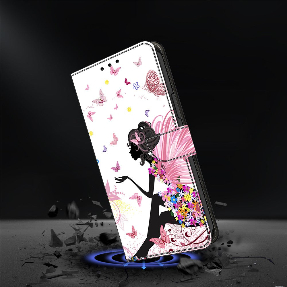 For Xiaomi Redmi Note 15 Pro 5G (Global) Case Foldable Stand Wallet Pattern Printing PU Leather Flip Phone Cover - Butterfly Woman