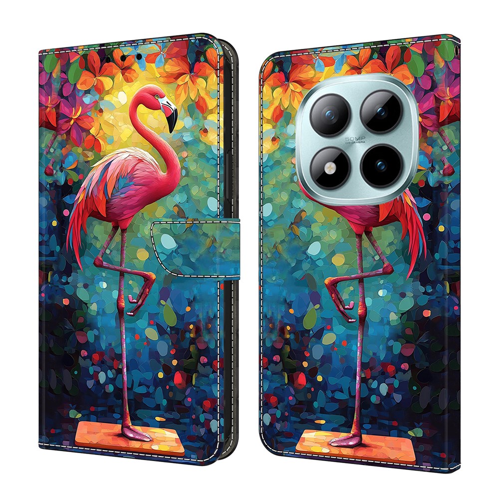 For Xiaomi Redmi Note 15 Pro 5G (Global) Case Foldable Stand Wallet Pattern Printing PU Leather Flip Phone Cover - Bird