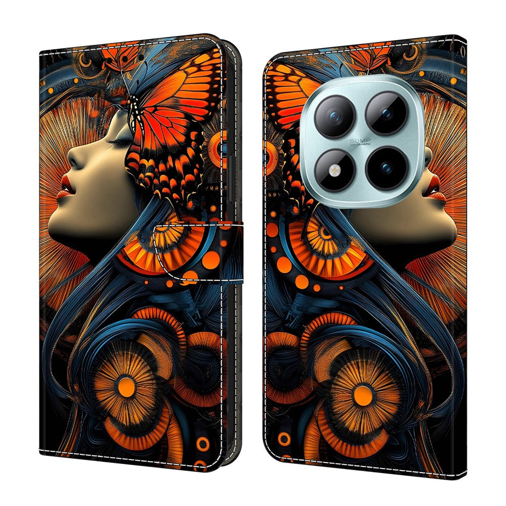 For Xiaomi Redmi Note 15 Pro 5G (Global) Case Foldable Stand Wallet Pattern Printing PU Leather Flip Phone Cover - Dreamy Girl