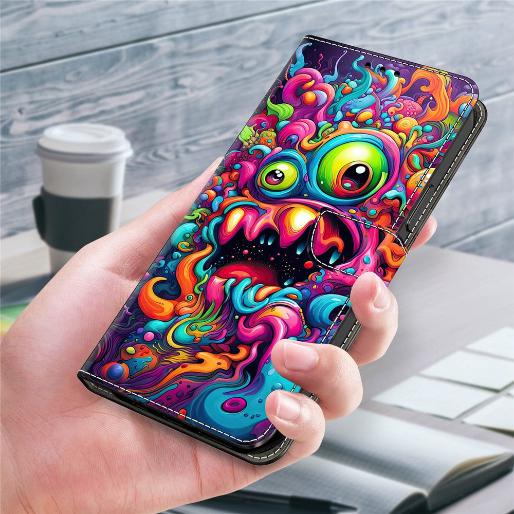 For Xiaomi Redmi Note 15 Pro 5G (Global) Case Foldable Stand Wallet Pattern Printing PU Leather Flip Phone Cover - Graffiti Qilin