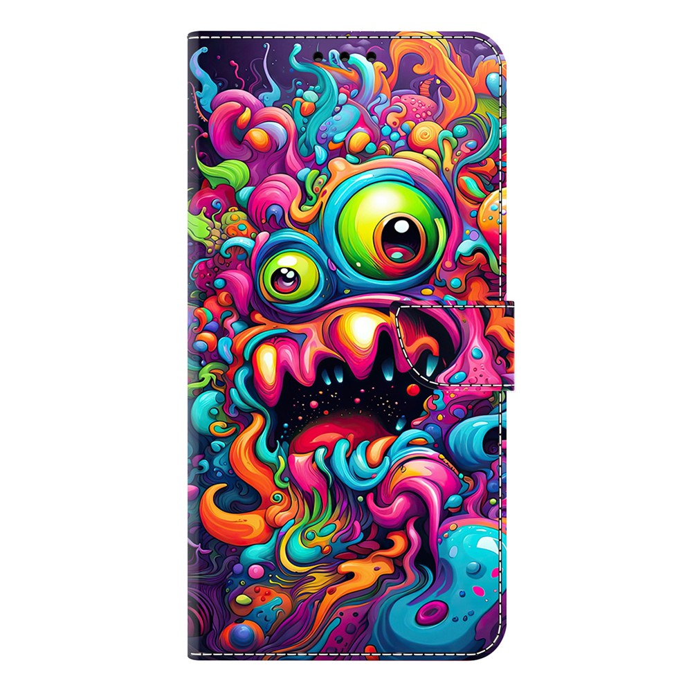 For Xiaomi Redmi Note 15 Pro 5G (Global) Case Foldable Stand Wallet Pattern Printing PU Leather Flip Phone Cover - Graffiti Qilin