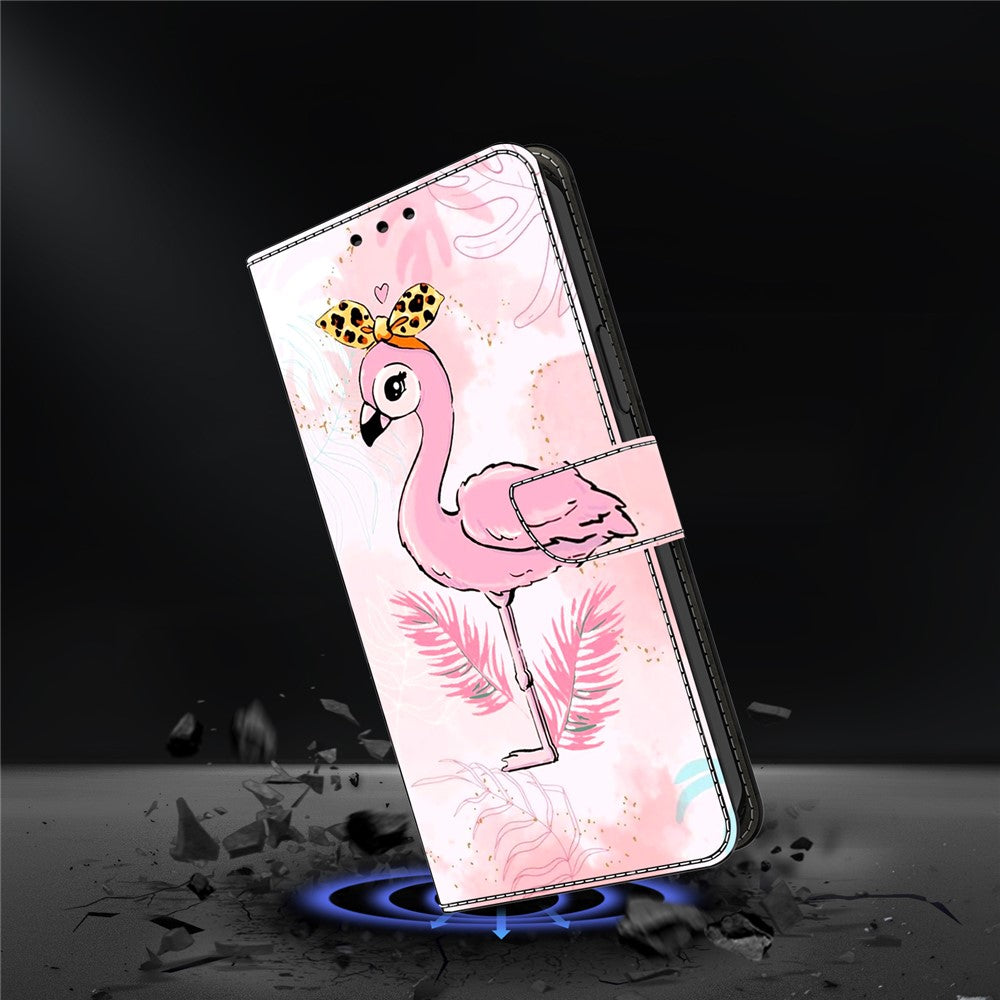 For Xiaomi Redmi Note 15 Pro 5G (Global) Case Foldable Stand Wallet Pattern Printing PU Leather Flip Phone Cover - Pink Bird