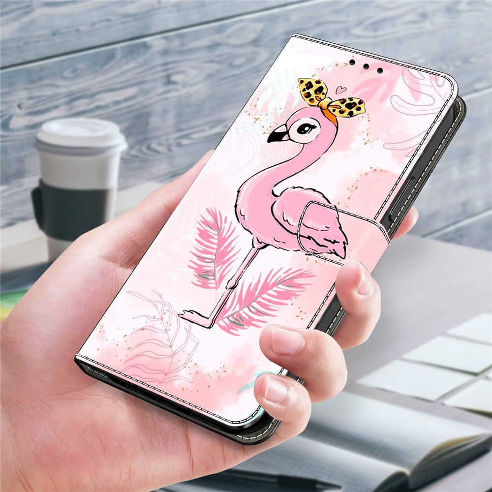 For Xiaomi Redmi Note 15 Pro 5G (Global) Case Foldable Stand Wallet Pattern Printing PU Leather Flip Phone Cover - Pink Bird