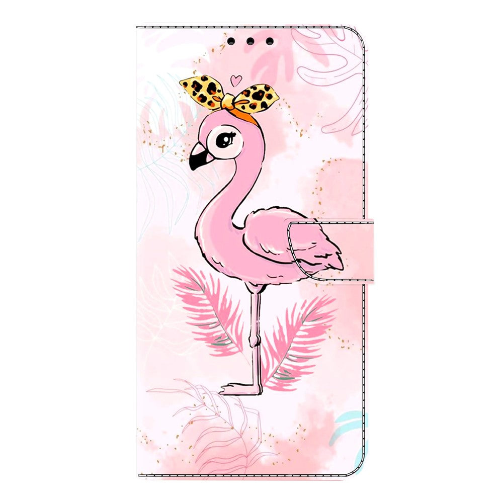 For Xiaomi Redmi Note 15 Pro 5G (Global) Case Foldable Stand Wallet Pattern Printing PU Leather Flip Phone Cover - Pink Bird