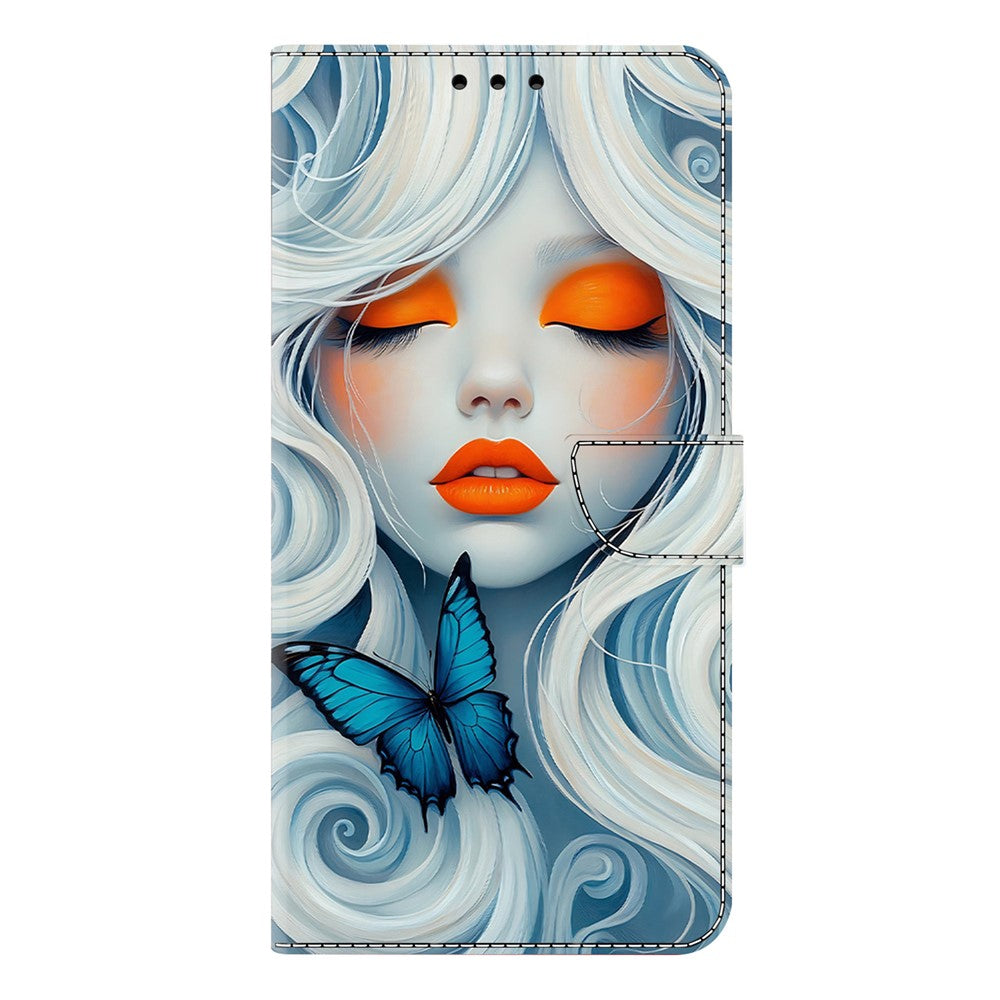 For Xiaomi Redmi Note 15 Pro 5G (Global) Case Foldable Stand Wallet Pattern Printing PU Leather Flip Phone Cover - Snow Woman
