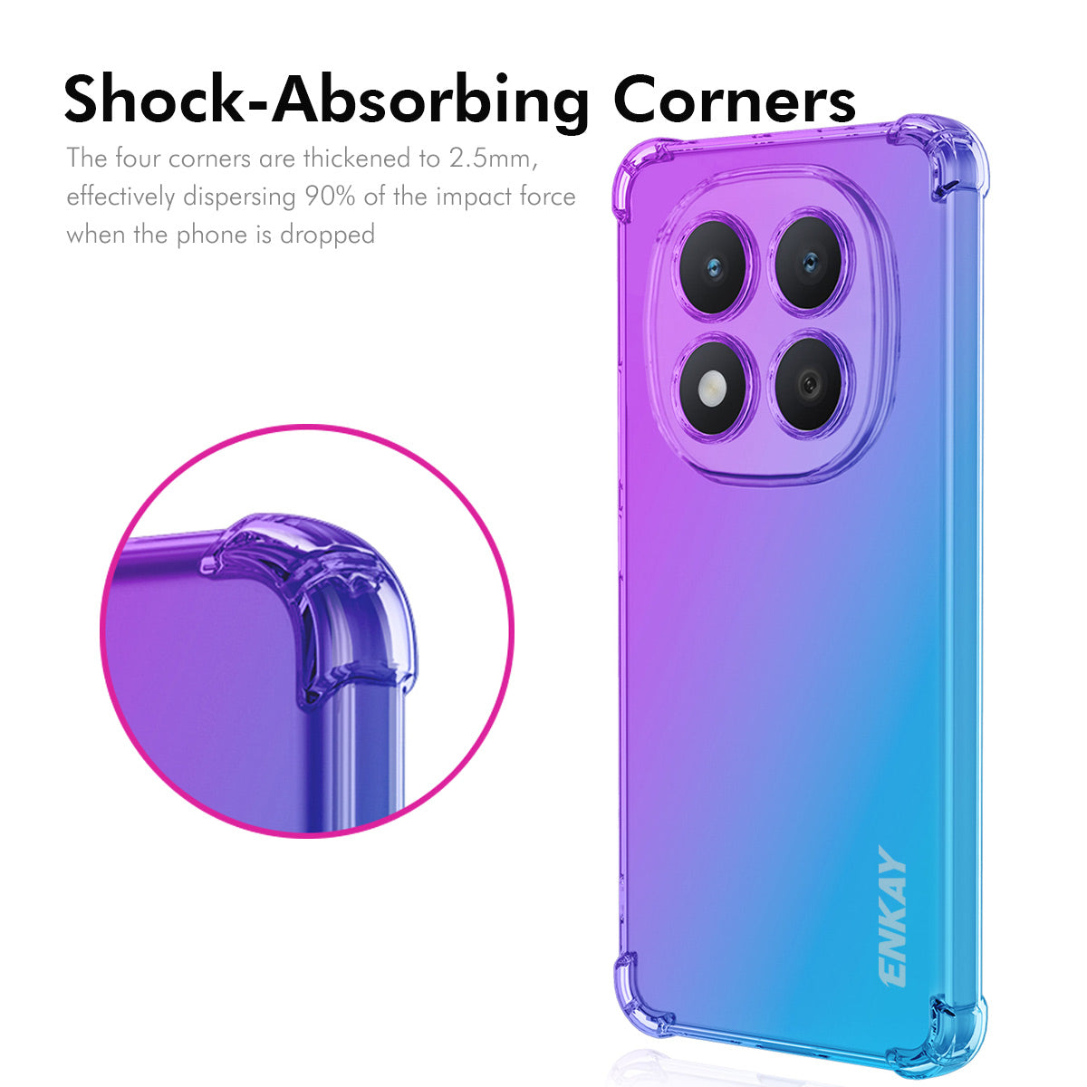 For Xiaomi Poco M8 Pro 5G / Redmi Note 15 Pro+ 5G (Global) TPU Case ENKAY Thickened Four Corner Drop-proof Phone Back Cover - Pink / Gold