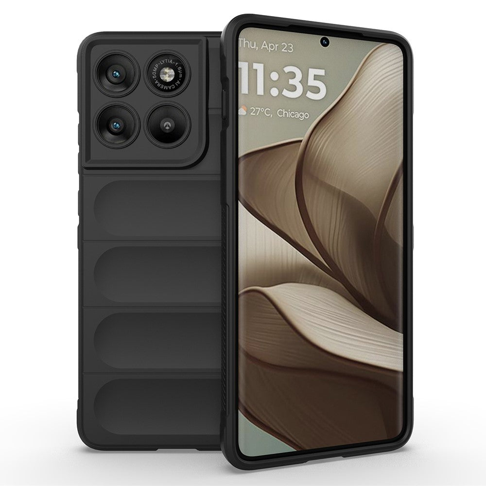 For Motorola Edge 70 5G Case Anti-Drop Soft TPU Rugged Phone Back Cover - Black