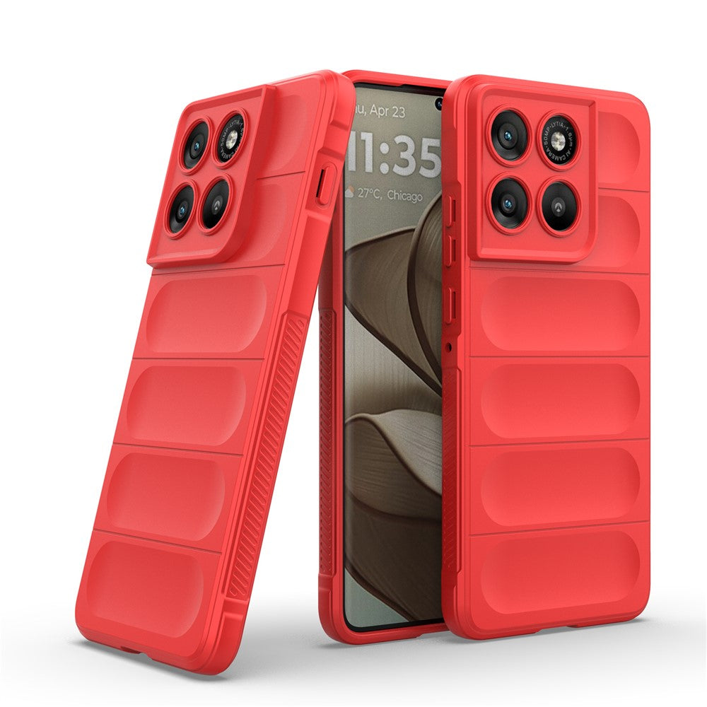 For Motorola Edge 70 5G Case Anti-Drop Soft TPU Rugged Phone Back Cover - Red