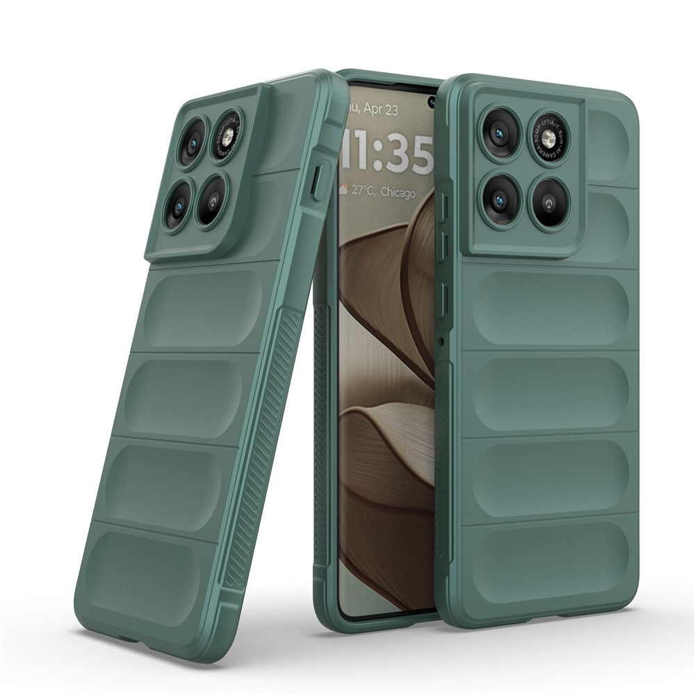 For Motorola Edge 70 5G Case Anti-Drop Soft TPU Rugged Phone Back Cover - Green