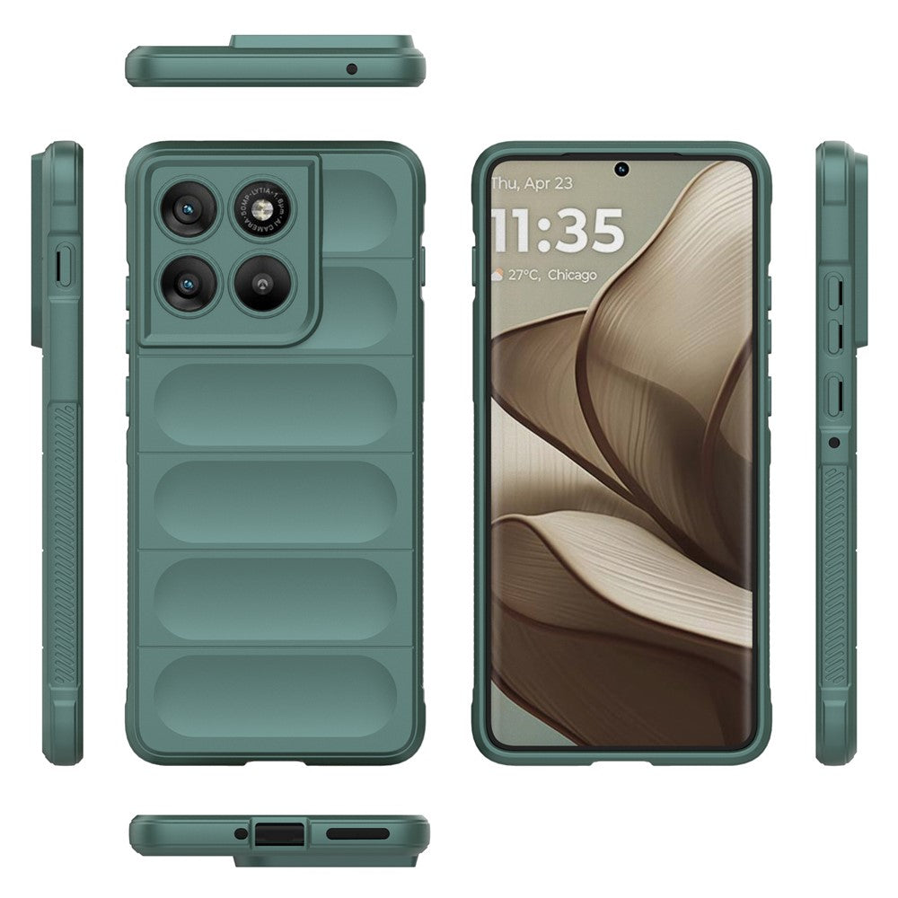 For Motorola Edge 70 5G Case Anti-Drop Soft TPU Rugged Phone Back Cover - Green