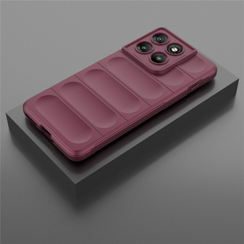 For Motorola Edge 70 5G Case Anti-Drop Soft TPU Rugged Phone Back Cover - Wine Red