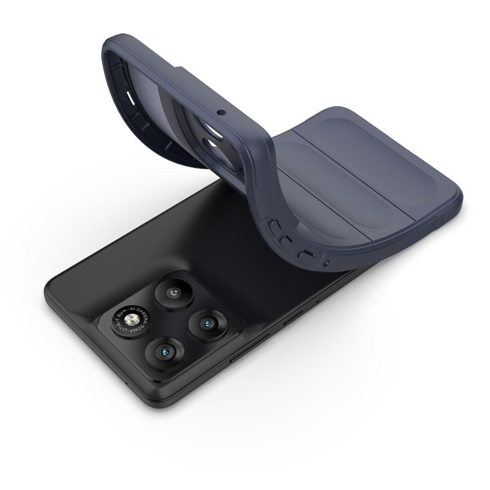 For Motorola Edge 70 5G Case Anti-Drop Soft TPU Rugged Phone Back Cover - Dark Blue
